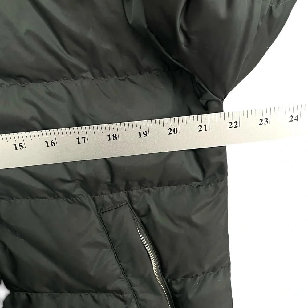 Zara Green Down Puffer Coat with Hood â Womenâs Medium - Picture 10 of 13